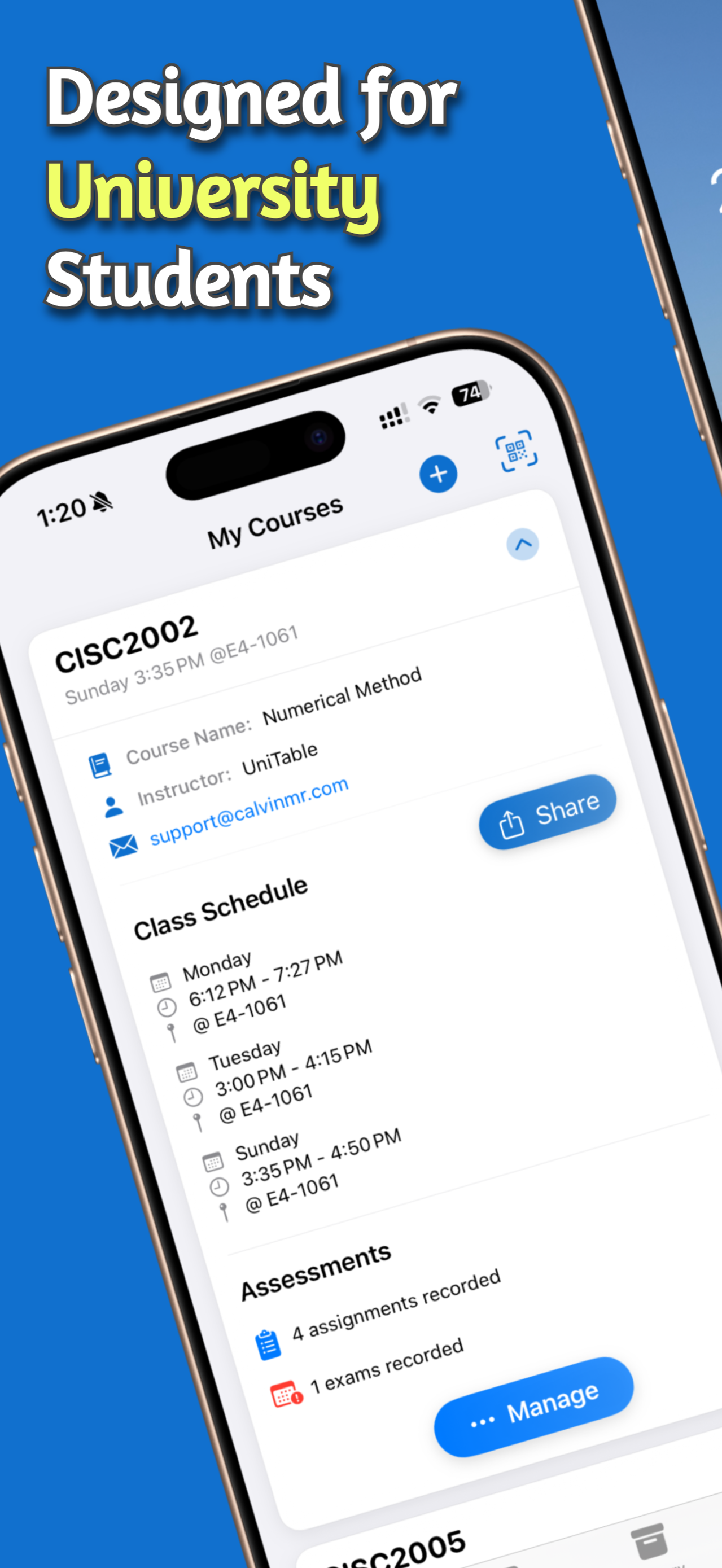 UniTable App Screenshot 1